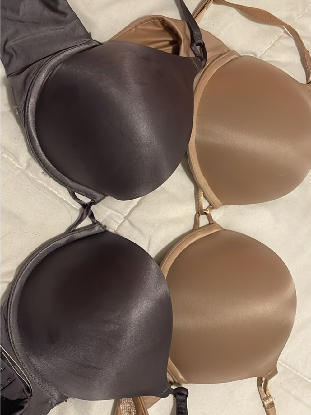 Smooth T-Shirt Bra Duo in Dark Brown and Nude